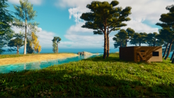 The Island with wooden hut